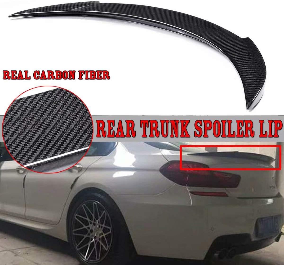 QCYP Real Carbon Fiber Car Trunk Wing Only For -Bmw F06 640I 650I M6 Gran For Coupe 4 Door Sedan 2011-2018 But Not Fit For F12 F13 2 Door Models