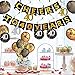40th Birthday Party Decorations Kit- CHEERS TO 40 YEARS Banner,Sparkling Celebration 40 Hanging Swirls,Gold and Black Latex 40 Birthday Balloons,Perfect for 40 Years Old Party Decorations Supplies