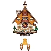 PANTASY Cuckoo Clock Building Block Set -Vintage Chalet Design, Real Working Mechanical Wall Clock Model with Motorized Cucko