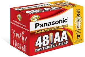 Panasonic Energy Corporation LR6PA/48PC Alkaline Plus Power AA Alkaline Battery, 48 Pack
