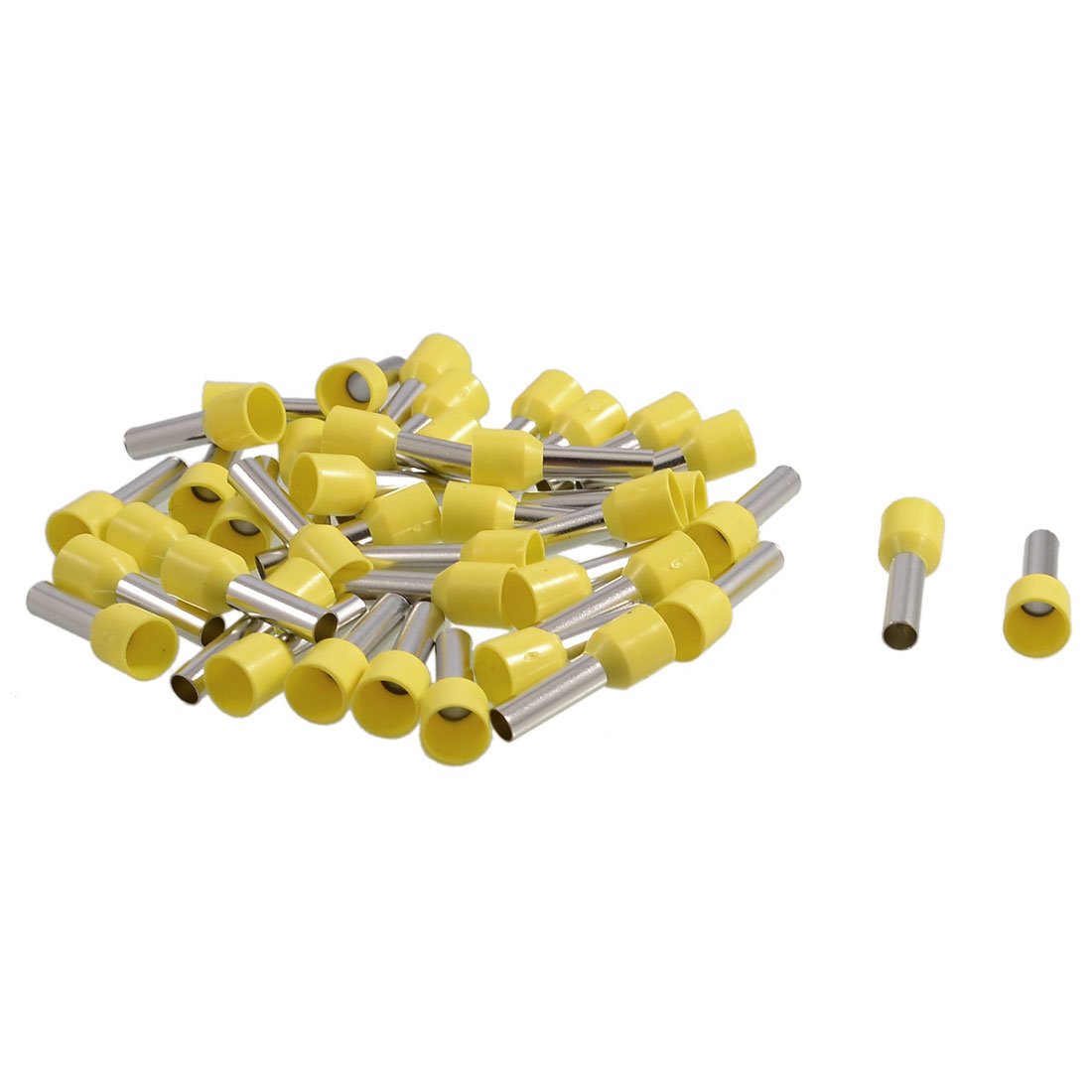 Aexit 40 x 3.8mm Dia Tube Cold Pressed Terminals Connectors Yellow (0aaba733420d58acb33d11ac56efe324)