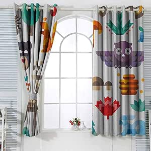 Cortina de respaldo para dormitorio para niños, diseño de animales