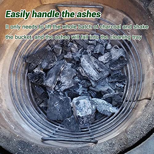 Vankey Charcoal Basket for Kamado Joe JR，Heavy Duty Stainless Steel