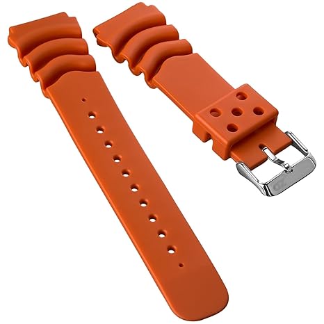 Taucheruhrenarmband bei ZULUDIVER® für Seiko Z22 Monster, Orange, 22mm