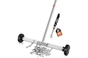 LOZAGU 17" Rolling Magnetic Sweeper with Wheels with Wheels, 8.8 Lbs Pull Force with Telescoping Holder