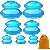 7Pcs Cupping Therapy Set-Professional Silicone Cupping, Suitable for Facial Body Massage/Deep Myofascial Release/Pain Relief/Muscle Relaxation & More (Blue,7pcs)
