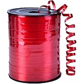 Red Ribbon,3/16 inch x 500 Yard Red Curling Ribbon for Gift Wrapping, Birthday, Wedding, Balloon Ribbon, Florist Crafting