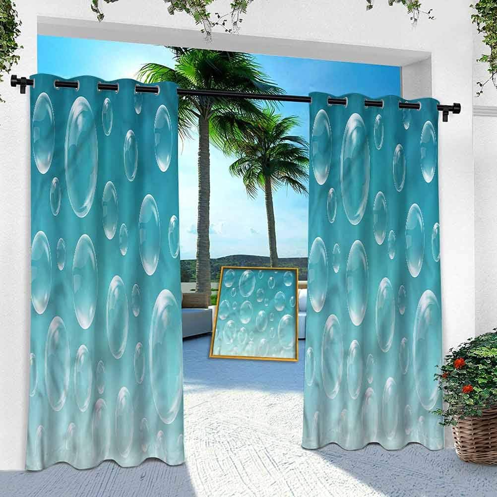 Aishare Store - Cortina para patio al aire libre, diseño de burbujas de
