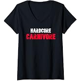 Womens Hardcore Carnivore V-Neck T-Shirt