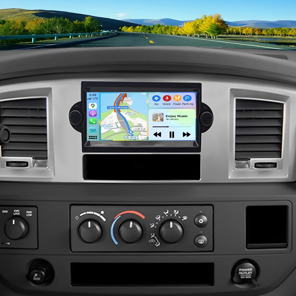 Photo 1 of Car Stereo Fit for Dodge RAM 2006 2007 2008 Wireless Carplay 6.86" Android Auto Android 13 Touchscreen for Dodge Durango Charger, 2+32G Car Radio Head Unit for Jeep Wrangler 2003-2006