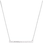 Silpada 'Dotted Line' Pendant Necklace with Crystals in Sterling Silver, 18" + 2"