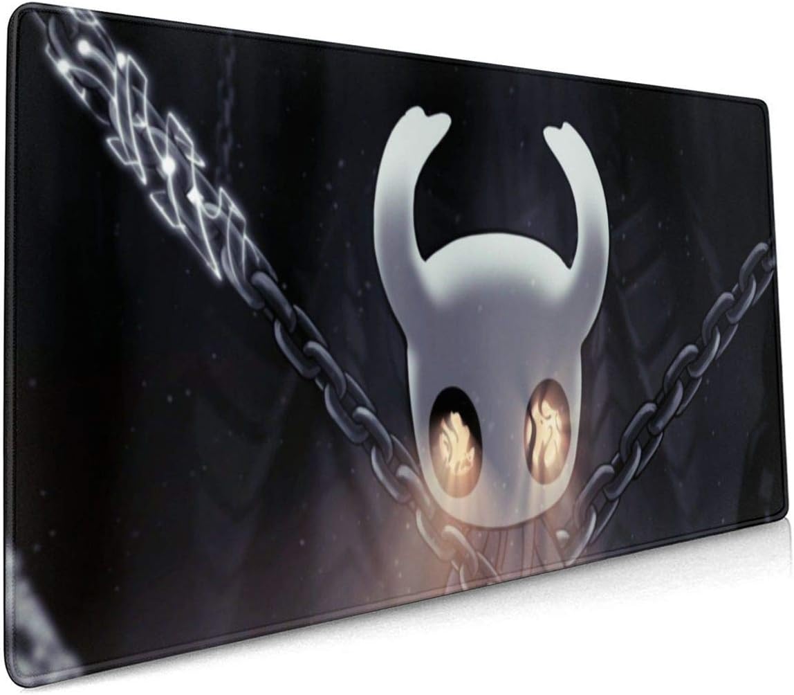 Hollow Knight The Knight Soul Extended Gaming Mouse Mat,DIY Custom Professional Mouse Pad (35.5x15.8In),Stitched Edges,Desk Pad Keyboard Pad Mat,Water-Resistant, Non-Slip Base, For Work & Gaming