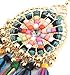 HSWE Colorful Tassel Earrings Statement Drop Earrings for Women Multicolored Threaded Wrapped Dangle Earrings (Mixcolor)