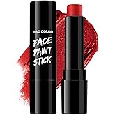 Red Face Body Paint Eye Black Stick, Cream Blendable Face Painting Sticks for Sports Softball Football Baseball, Facepaint fo