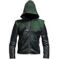 LP-FACON Mens Green Hooded Costume Cosplay Jacket Collection Halloween Outfits
