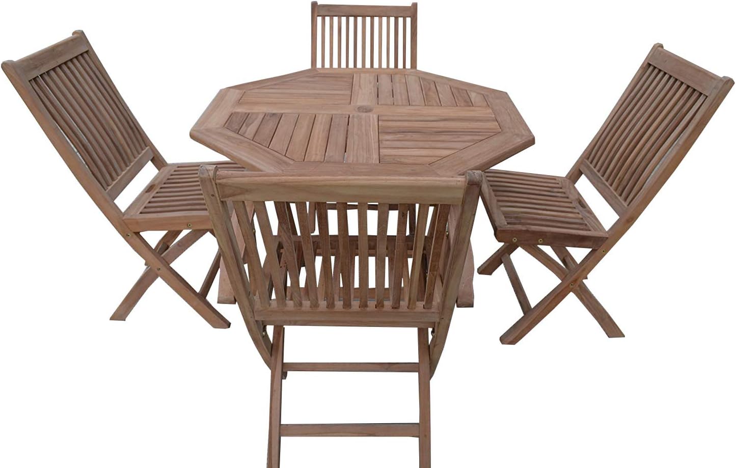 Field & Hawken Suffolk Octagonal Teak 4 Seater Garden Set 1m