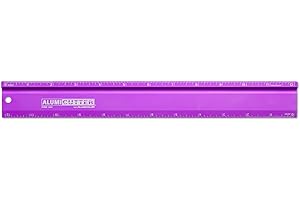 Alumicolor AlumiCutter Aluminum Steel Edge for Office, School, Engineering and Framing, 12IN, Purple