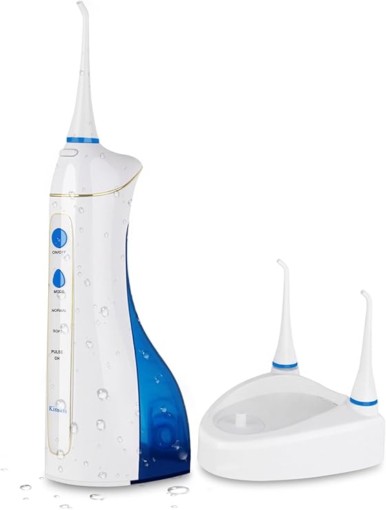Kissliss 220ML Portable Water Flosser Rechargeable Oral Irrigator Dental Flosser Normal Soft