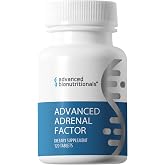 Advanced Adrenal Factor | Vegan Adrenal Support Supplement | 120 Tablets | Daily stress, fatigue, and energy care with adaptogenic nutrition in a non-GMO, gluten-free plant-based wellness routine