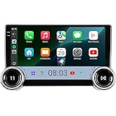 Haudio 10.1" Double Din Car Stereo with Wireless Apple Carplay and Android Auto, Built in 2+64GB, Bluetooth, GPS, Backup Came