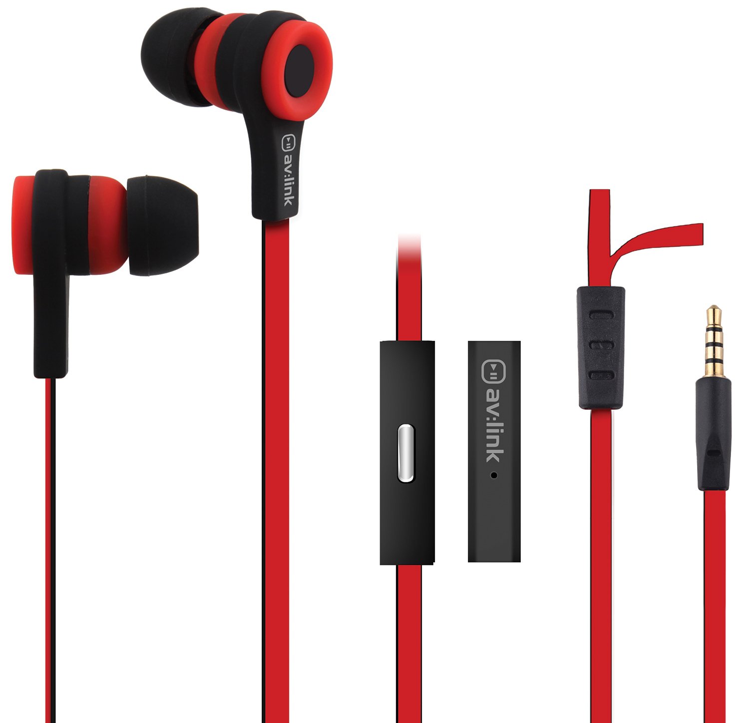 Tough Rubberised Stereo Headphones With Hands-Free