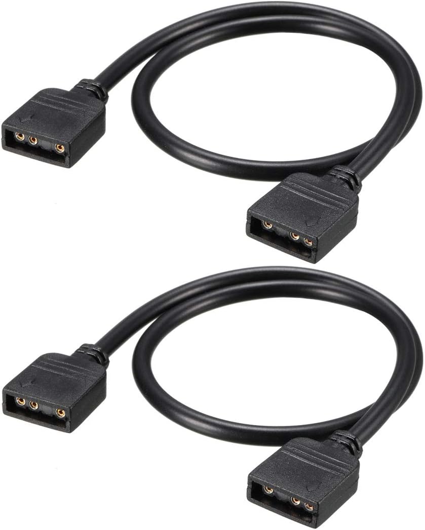 Cavo Prolunga ARGB 3 Pin Femmina-femmina - 30cm, Per Strisce LED E Ventole PC, Nero