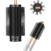 Upgraded Round Volumizing Brush Attachment for Dyson Airwrap Copper | Reduced frizz for Voluminous Bouncy style, fits HS01 HS05 i.d.