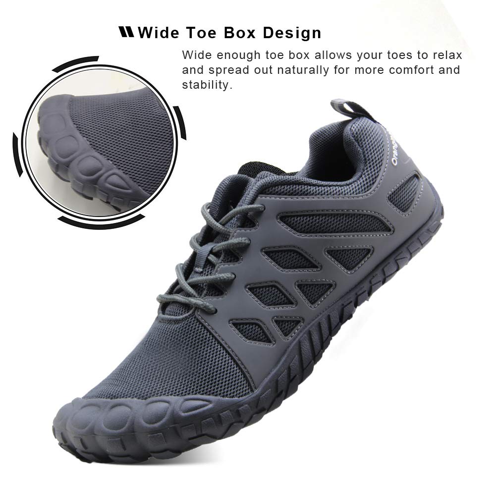 Oranginer Men's Barefoot Shoes - Big Toe Box - Minimalist Cross Training Shoes for Men