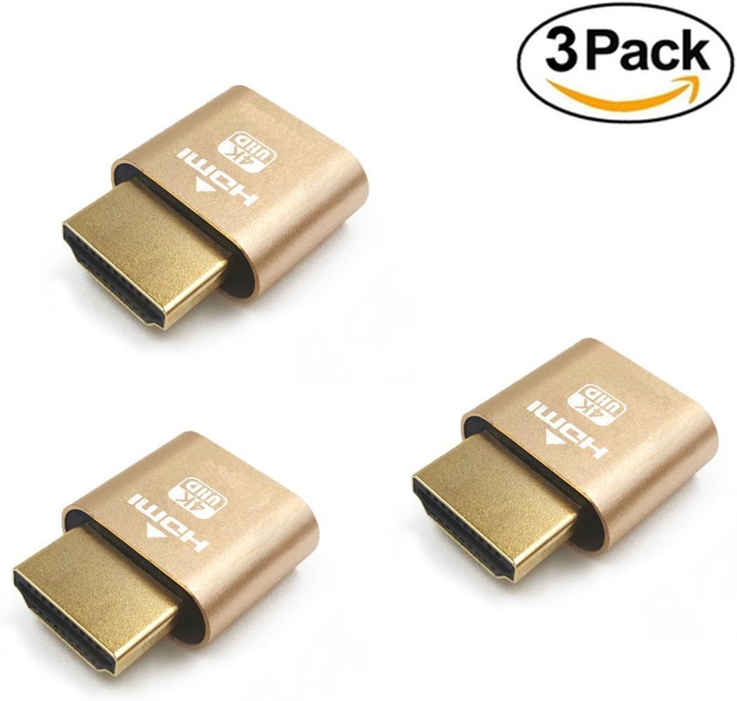 EZDIY-FAB HDMI Dummy Plug Emulatore Display 4K 60Hz, Testa Fantasma Per Mining E Accesso Remoto Senza Monitor