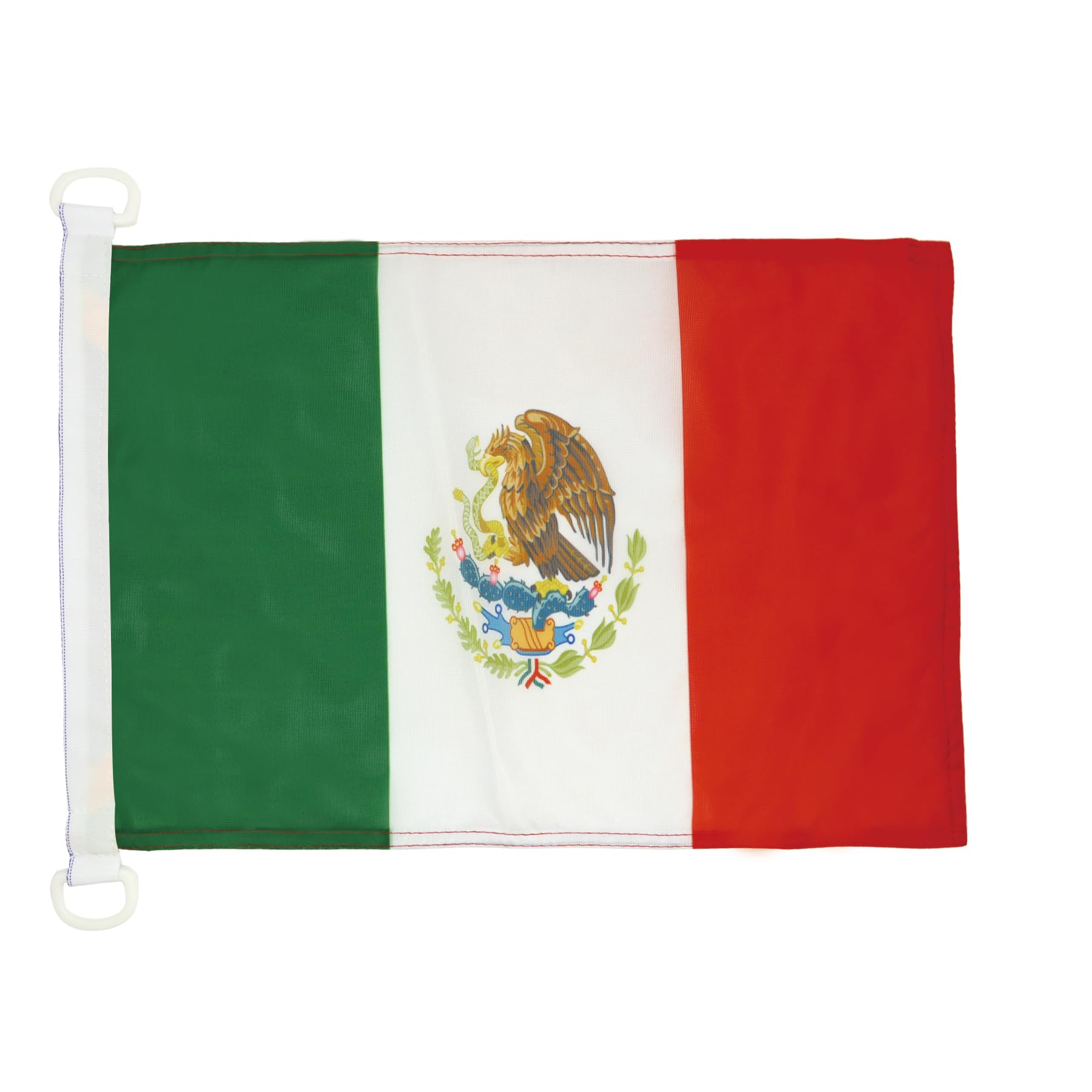 AZ FLAG - Mexico Nautical Flag - 18'' x 12'' - For Outdoor and Boat - Mexican Banner Knitted Polyester with Two Plastic Rings - Vivid Colors - 12x18 in - 45x30 Cm — image 1