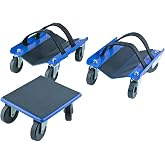 KASTFORCE Snowmobile Dollies Full-Rubber-Pad-Protection Heavy Duty Dollies Carries up to 1500 lbs (682 kg) V-Slide with 2.5 Inch Swivel Casters 2 Pairs of Heavy Duty Straps KF2020