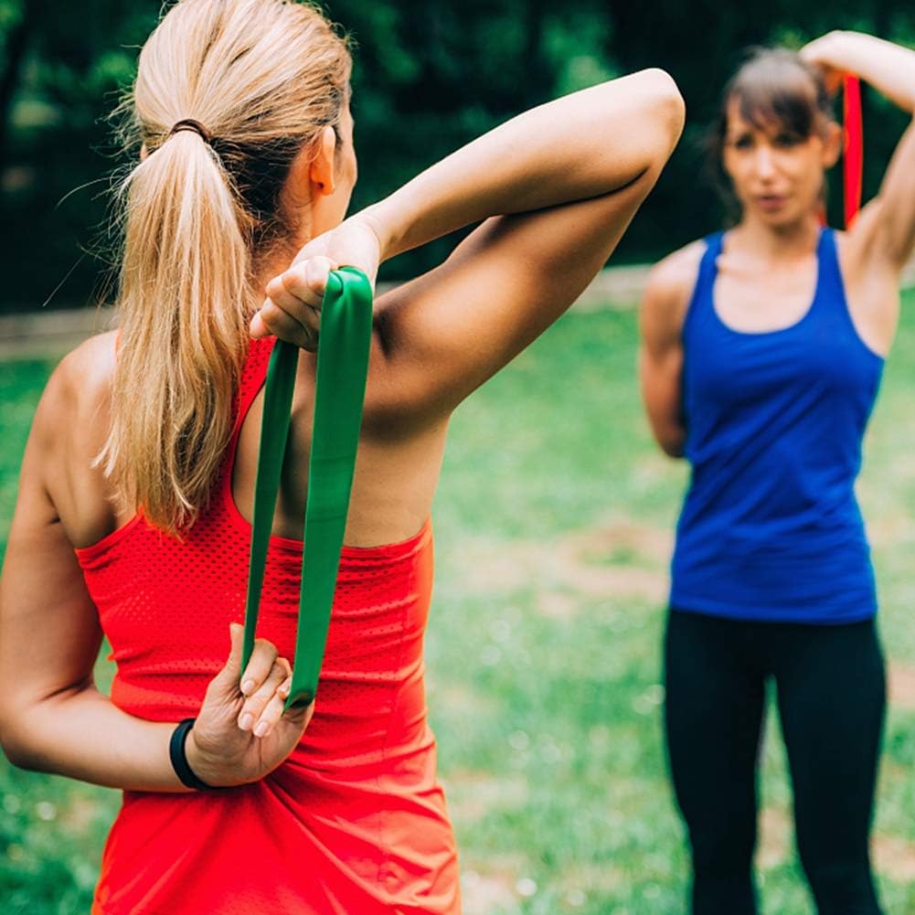 Yoga Resistance Bands Set 5-piece Skin-Friendly Resistance Fitness Exercise Loop Bands with 5 Different Resistance Levels for Women and Men, Ideal for Yoga, Pilates, Gym, Home Workout - Image 3