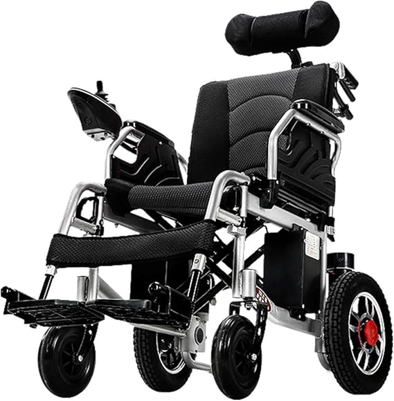 ACEDA Heavy Duty Electric Wheelchair With Headrest, Foldable And Lightweight Powered Wheelchair