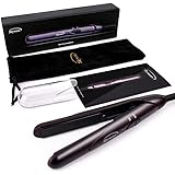 Mini Hair Straightener, Travel Flat Iron Dual Voltage 3/4 Inch Nano-Diamond Ceramic Tourmaline, Small Lightweight & Portable 