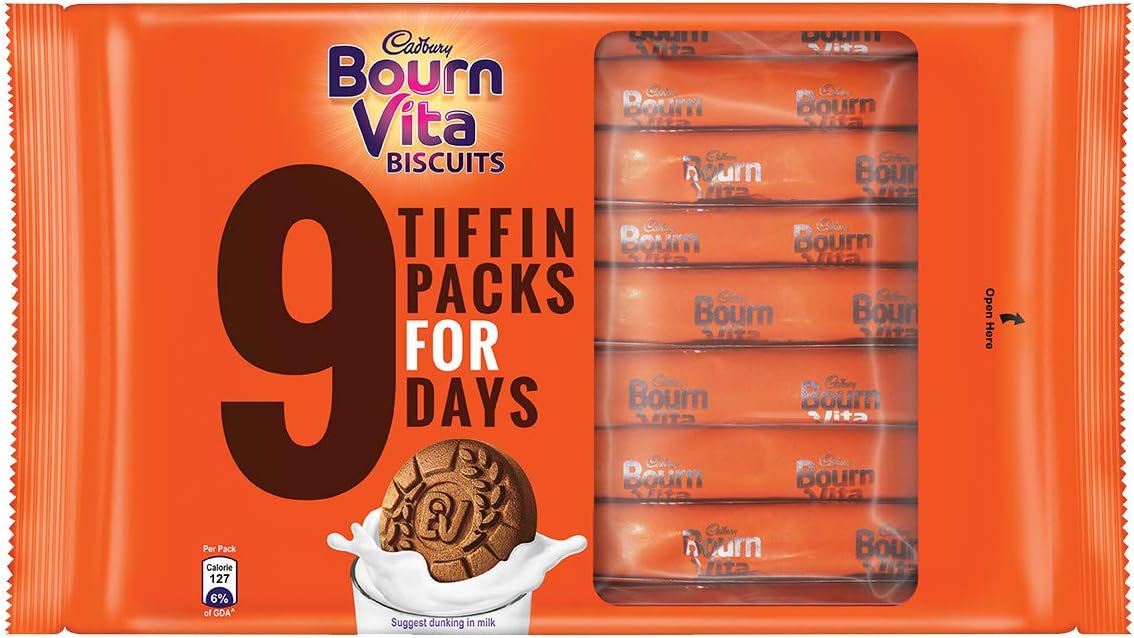 Bournvita Biscuits Tiffin Pack 250 gm (with 9 Flow Packs)-Pack of 3