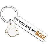 QUIHUD Halloween Boo Basket Stuffers for Girlfriend Boyfriend Cute Couple Halloween Gifts for Women Men Keychain