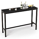 Cozyman Outdoor Bar Table, 55" Black Patio Bar