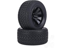 ZLXHDL RC Truck Tires, Car Wheels Road Holding, 2pcs/Set Rubber Tyre Tires & Plastic Hubs Wheel for 1/12 RC Racing Car Truck Replacement