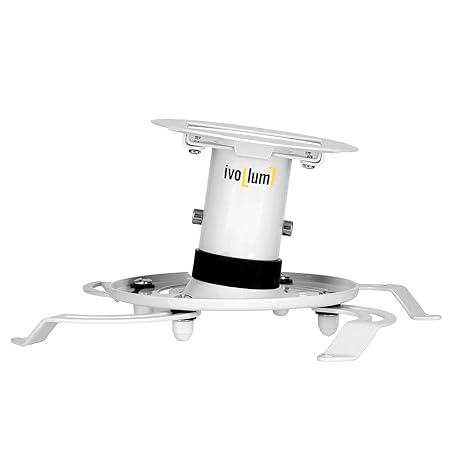 ivolum universal Beamer-Deckenhalterung PDH130 - weiß - Traglast bis 15 Kg - neigbar - 13cm Deckenabstand - Deckenhalterung f