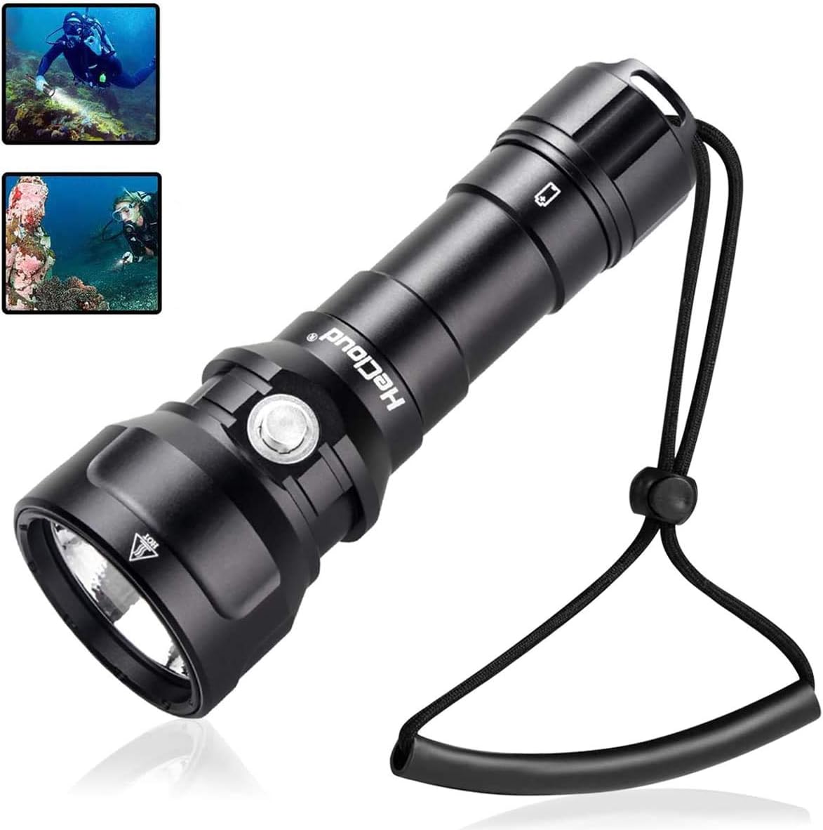 Professional Scuba Diving Flashlight Dive Torch 2000 Lumen Waterproof Depth 492ft