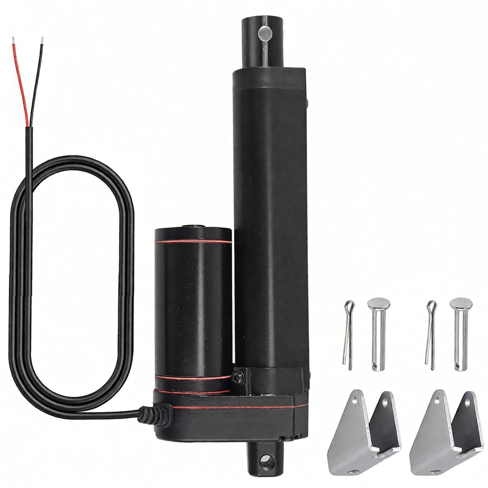 Justech DC 12V 750N Linear Actuator Motor for Auto Car RV Electric Door Opener-Black