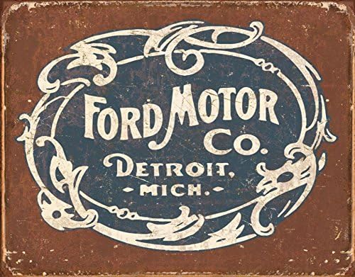 Ford Historic Logo Tin Sign 16 x 13in