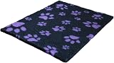 Vet Fleece Vet Bed Original Non-Slip 30x24 Charcoal Lilac Paws view 2