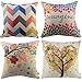 HOSL 4 Pack Square Sofa Decorative Throw Pillow Insert, 18 x 18 Inch