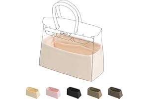 DGAZ Purse Organizer Silky Smooth,Silk,Luxury Handbag Tote in Bag Shapers, Women- Fits Birkin25/30/35/40 Bags (Craie, BK25)