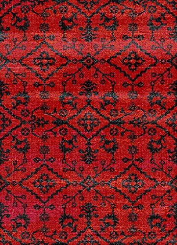 Maxy Home Aiza Collection Area Rugs, 7'10" x 9'10", Lipstick Red Kilim