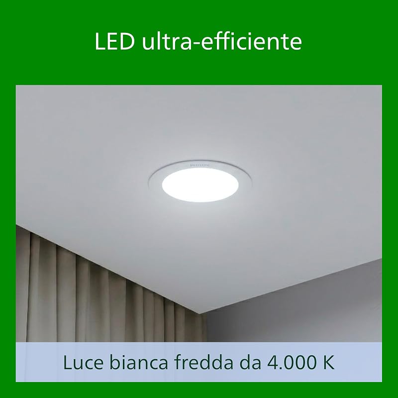 Diamond Cut UltraEfficient, Faretto ad incasso, Seconda generazione, 2W, 310lm, 80cm, Luce Bianca Calda 3000K, Bianco — foto 3 di 8