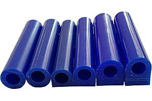 TMEEIHNSS 6PCS Blue Ring Wax Tube Carving Wax Mold Hole Round Molding Wax Tool Jewelry Ring Casting Mold Kit Ring Wax Making Kit