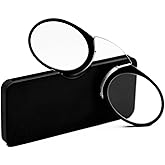 DBEFTLI Armless Thin Reading Glasses - Clip on Nose Readers Mini Slim Lightweight for Men Women