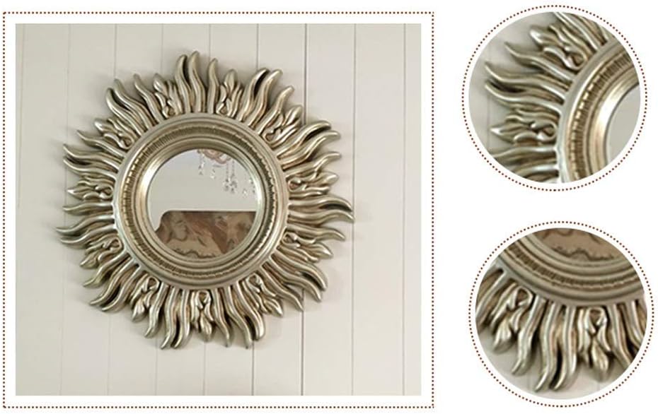 Mu Household Makeup Mirror European Wall Hanging Bathroom Bedroom Home Porch Decorative Vanity Mirror Beauty Mirror Champagne 63cm Amazon Co Uk Diy Tools